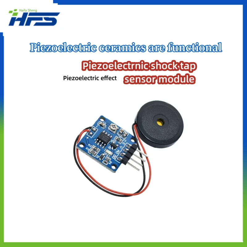 

Piezoelectric Shock Tap Sensor 5V Piezoelectric Film Vibration Sensor Switch Module TTL Level Output for Arduino UNO Mega2560