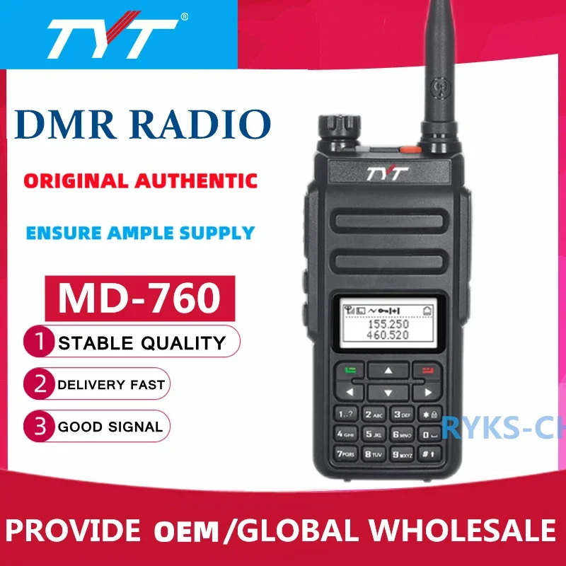 silk'n tyt MD-760 md 760 steel 1024 channels handheld xiegu radiomir type vhf uhf dual band digital dmr ham radio walkie talkie