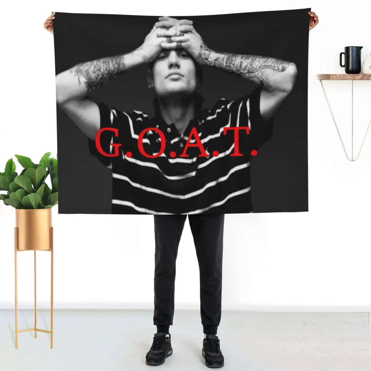 Kerser Rapper Goat Eshay Throw Blanket Bed Fashionable Thin sofa bed Multi-Purpose Soft Beds For Decorative Sofa Blankets
