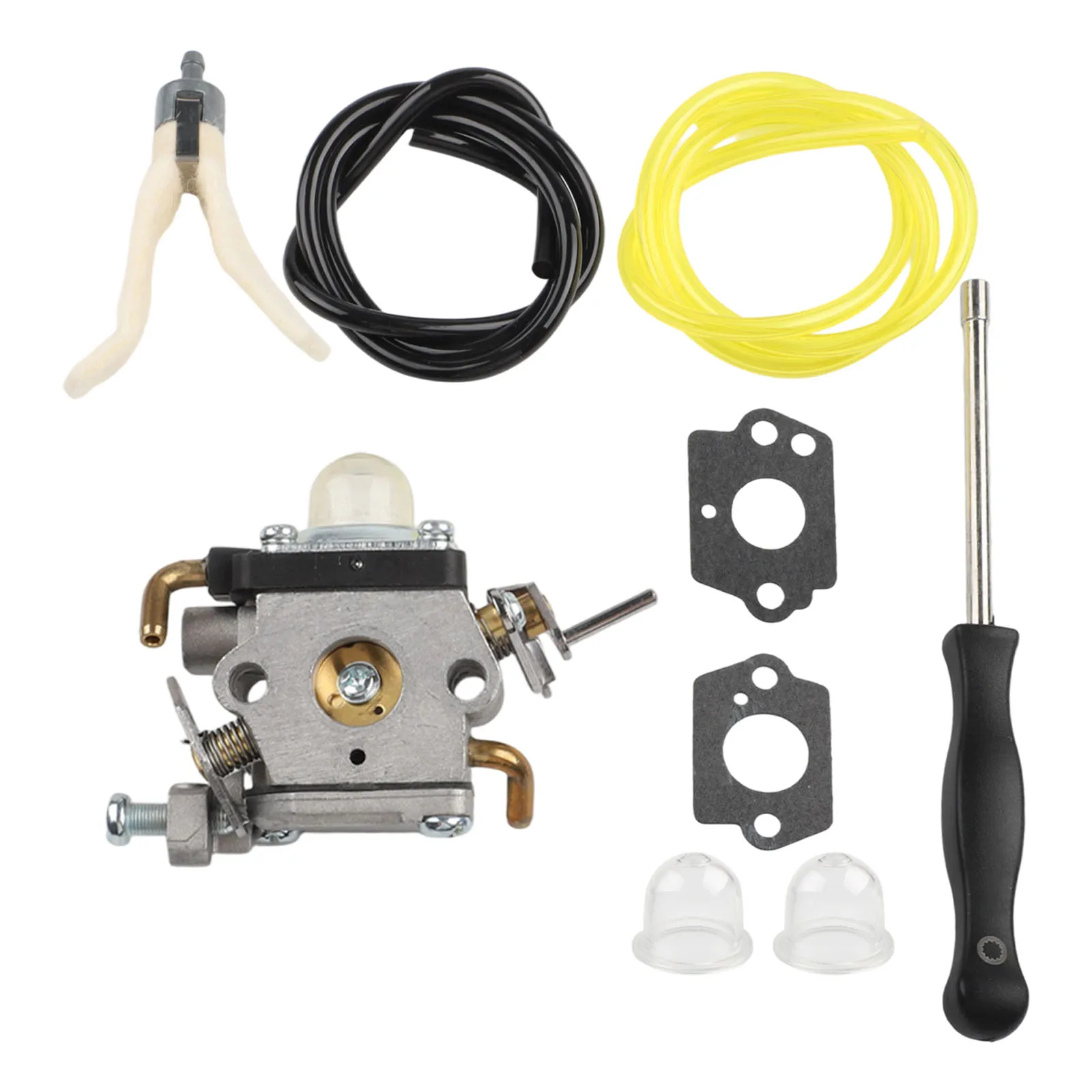 

Комплект карбюратора, инструмент для регулировки карбюратора, замена для 530035560, полный комплект для триммера, топливный фильтр для оптимального использования, для 122C