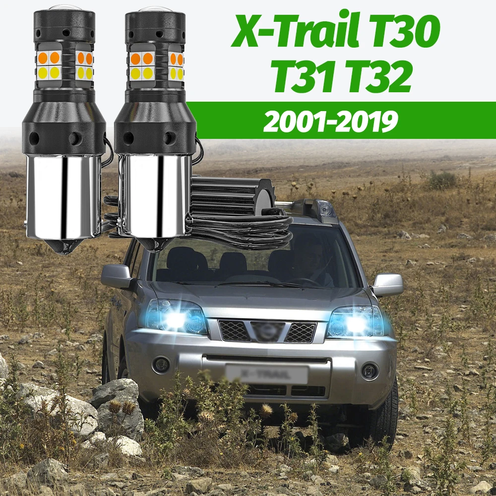 2x Dual Mode Turn Signal+Daytime Running Light Accessories LED DRL For Nissan X-Trail T30 T31 T32 2001-2019 2007 2008 2013 2014