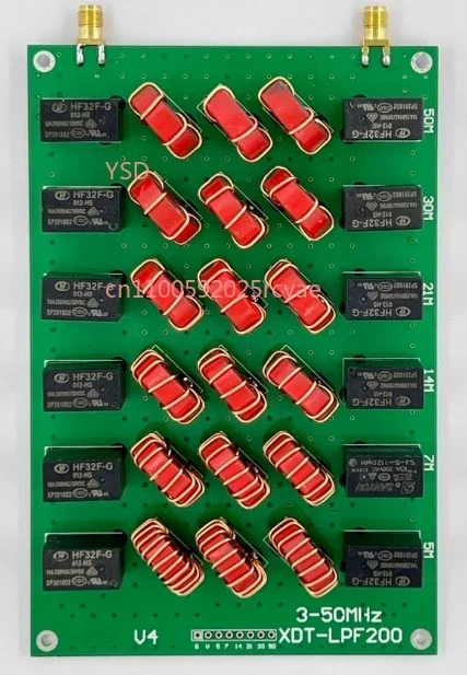 LPF-200 Short-wave Low-pass Filter 1.8-50 MHz 3-30 MHz Amplifier Radio Supports 6 Meters