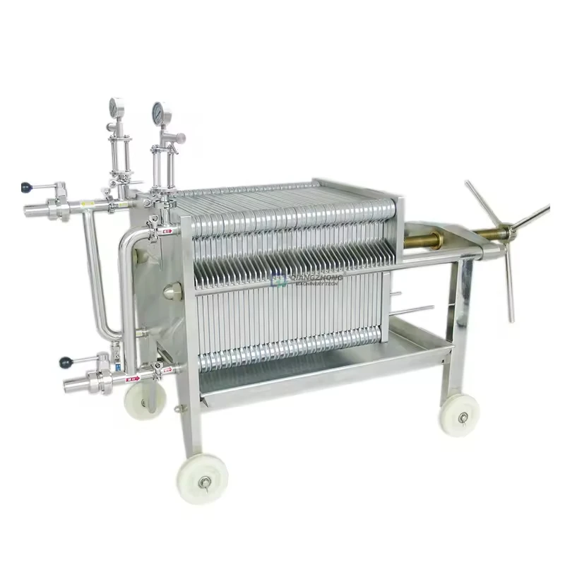 

2025Hydraulic Red Wine Filter Press Food Grade Stainless Steel Wine Filter Machine