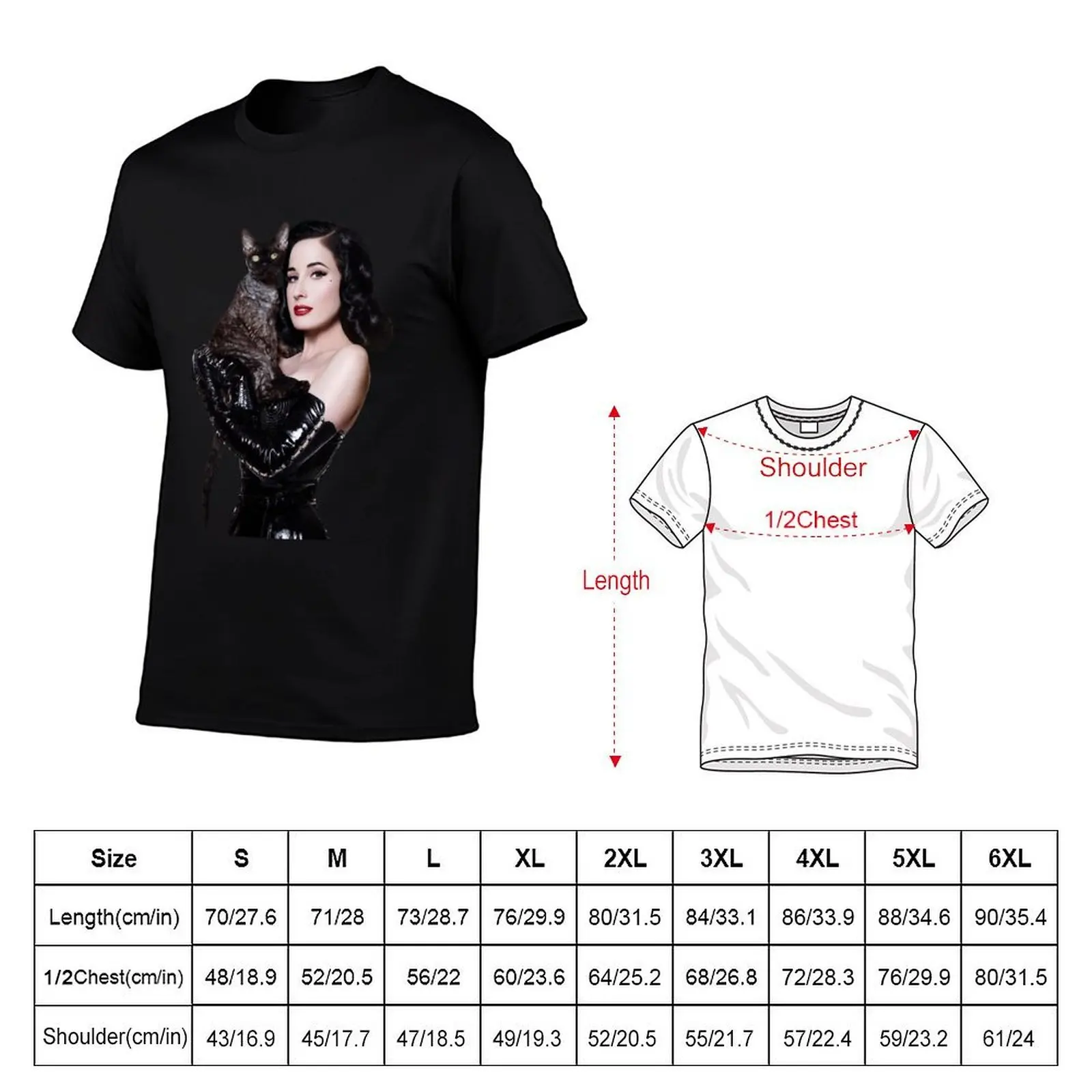 Dita and Aleister the Cat von Teese Cutout T-Shirt custom t shirt animal prinfor boys men workout shirt
