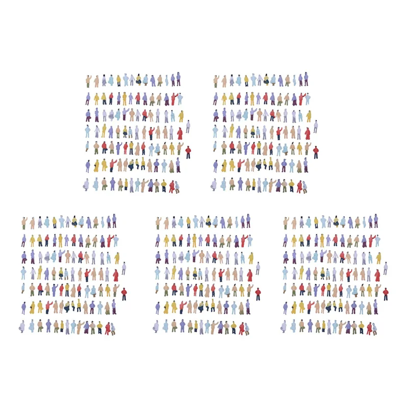 

DELAM-Новинка, 500 шт., окрашенная модель поезда, фигурки людей, масштаб N (1–150)