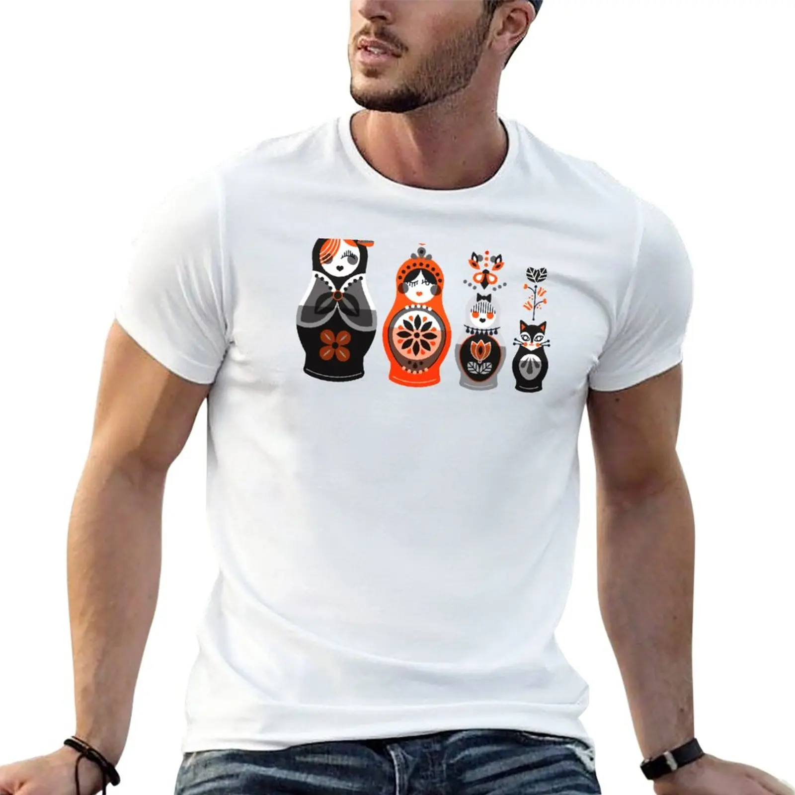 New Russian Nesting Dolls – Red & Black T-Shirt anime clothes graphic t shirt mens graphic t-shirts funny