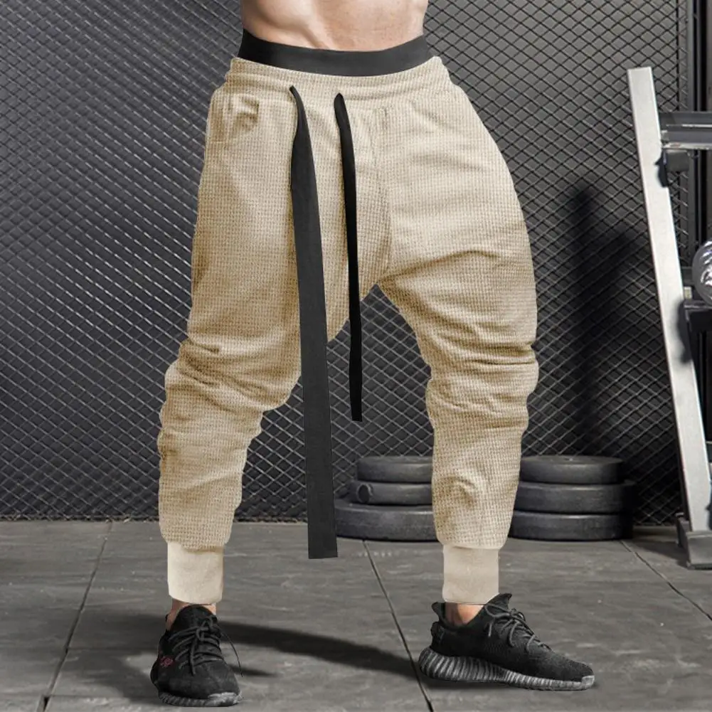 

Men Casual Pants Men's Loose Harem Pants with Drawstring Waist Ankle Bands for Daily Wear Sports Activities Casual Leg-tie Pants