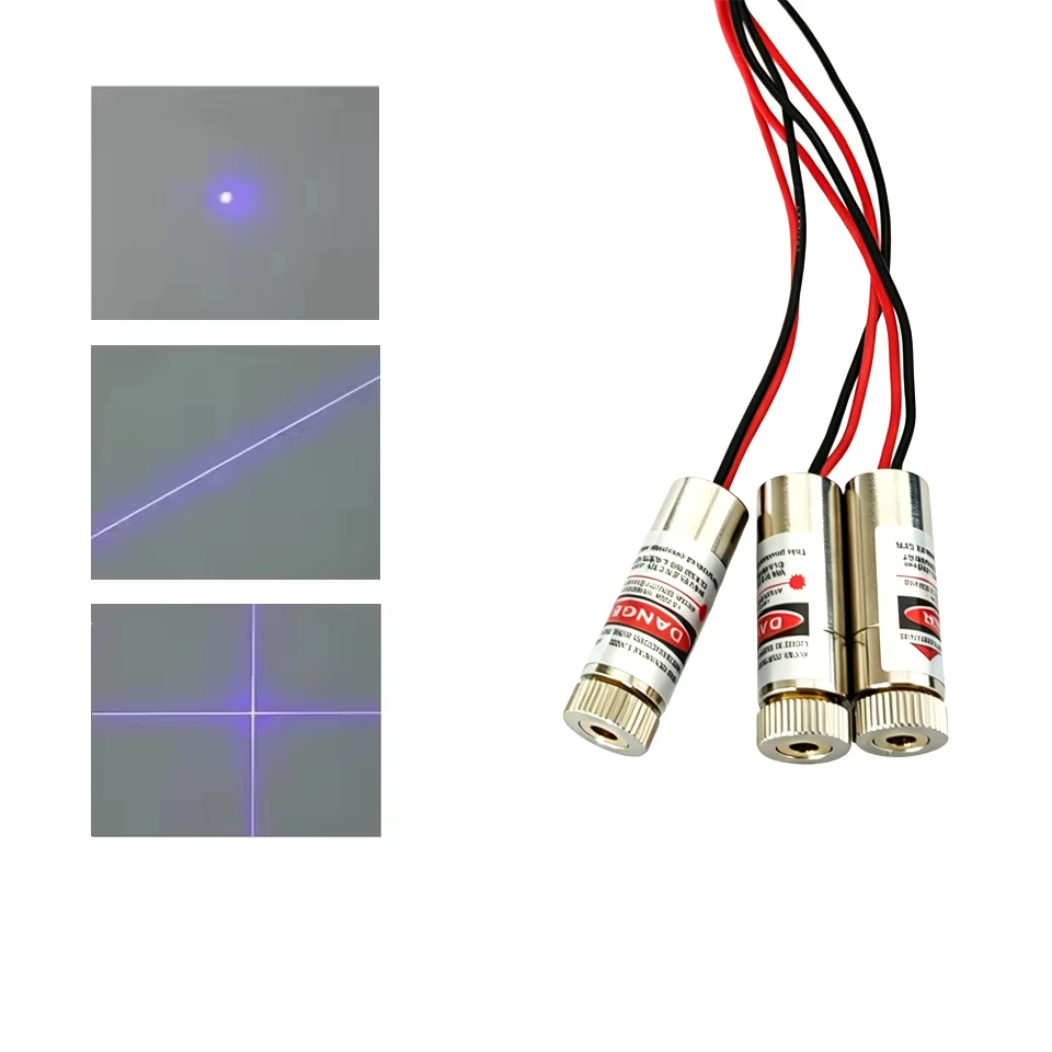 3pcs 405nm 20mW Dot/Line/Cross Focusable Violet/Blue Laser Diode Module 12x35mm Woodwork Locator