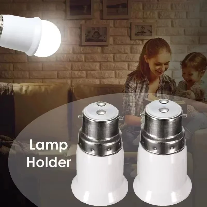 3/5pcs LED Lamp Adapter B22 to E27 Bulb Sockets Converter Lamp Base Conversion Holder Light Bulb Socket Accessory