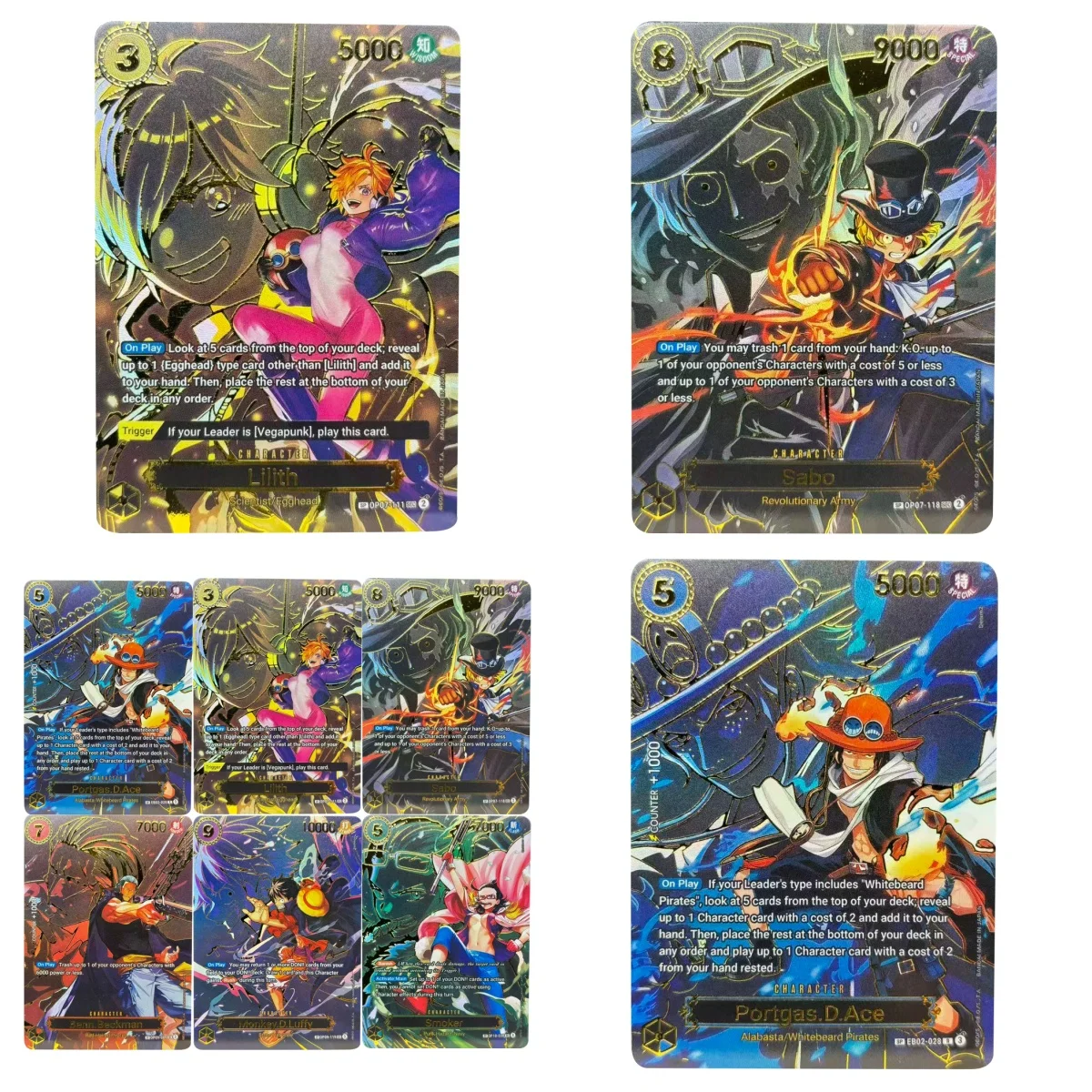 

ONE PIECE Collection Cards Monkey D. Luffy Sabo Portgas D Ace OP13 SP EN DIY High Quality Self Made Game Anime Cards Gift Toy