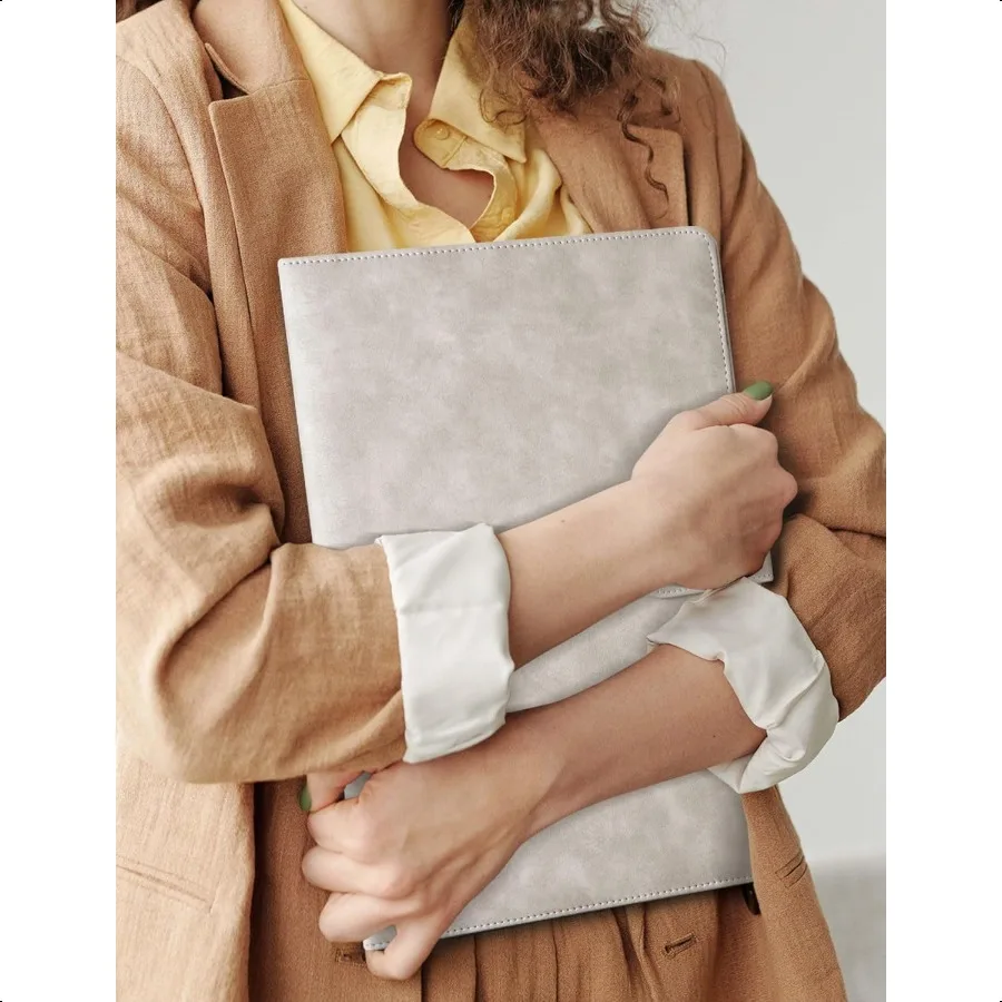 مجلد محفظة Padfolio من الجلد الصناعي، مجلد استئناف للمقابلة مع منظم المستندات، حامل بطاقة Busin، مفكرة بحجم الحروف Le