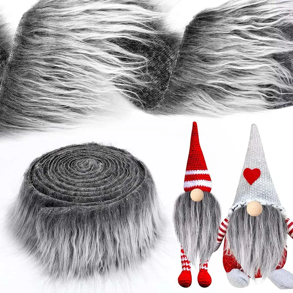 3 قطعة 150X5 سنتيمتر فو الفراء النسيج عيد الميلاد رقيق غامض أفخم التصحيح الخياطة الفراء تخفيضات DIY بها بنفسك جنوم دمية اللحية الحرفية أشعث اليدوية