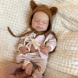 33cm Can Open Mouth Pascale Solid Silicone Bebe Reborn Girl Washable Lifelike Newborn Baby Girl Doll For Children's Gift