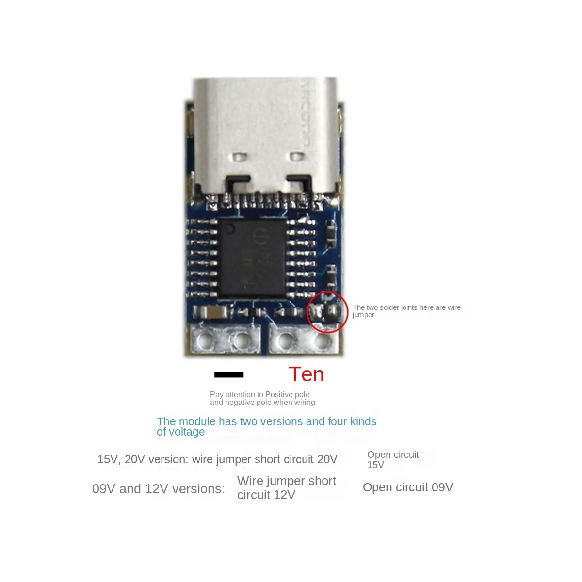 

_ Приманка модуль PD23.0 к DC Триггеру Удлинительный кабель QC4 зарядное устройство Type-C PD Decoy (12 В)