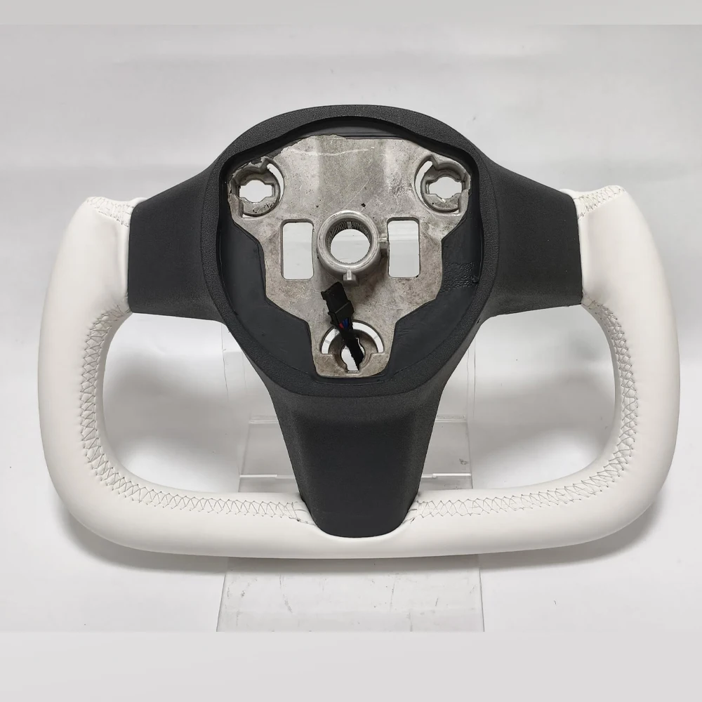 For Tesla Model 3/Y 2018-2022 and Model Y 2022-2024 Yoke Racing Handle Pre-installed Personalized Steering Wheel Nappa Leather Car Accessories