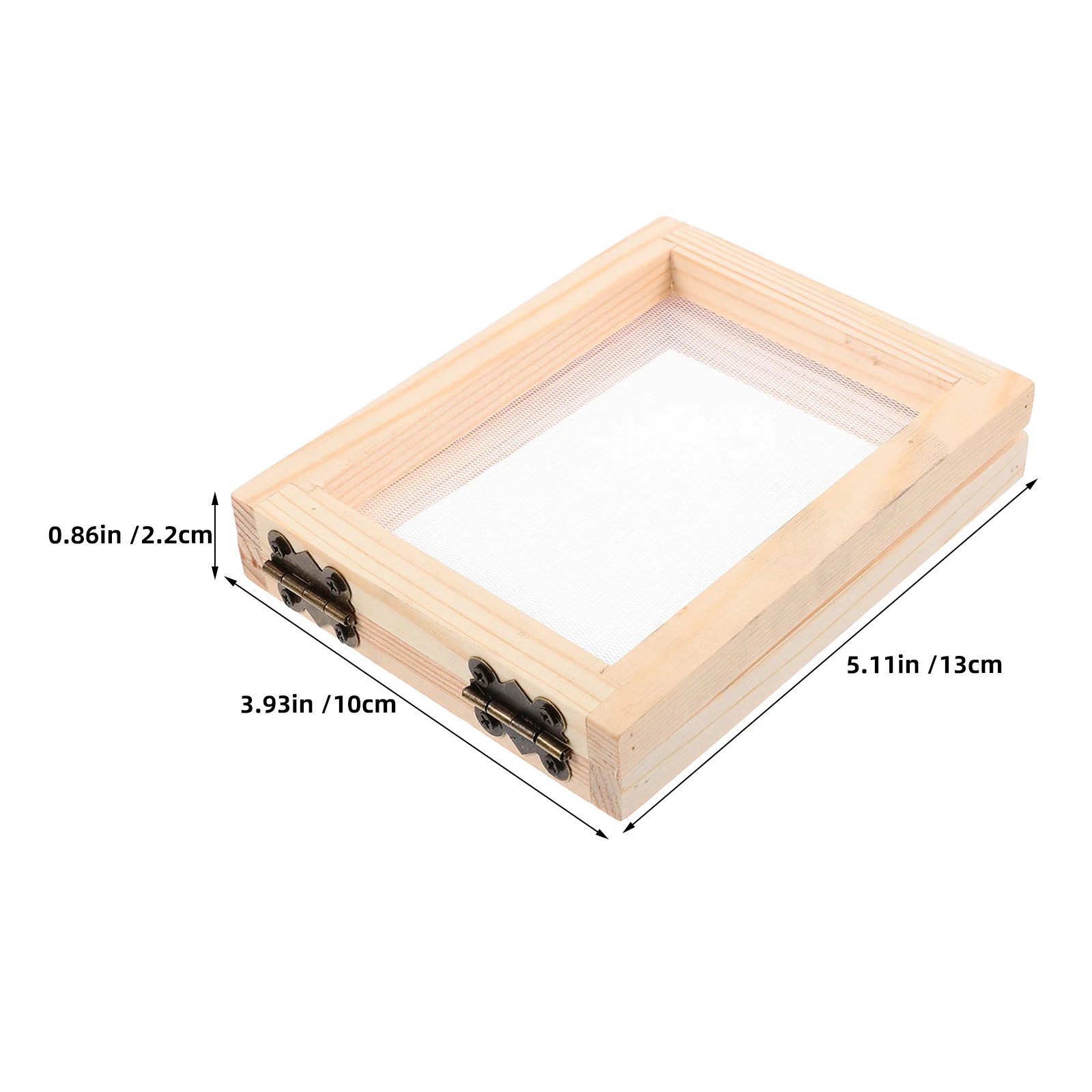 4 Peças de Tela de Madeira Natural para Fabricação de Papel, Moldura DIY para Papelaria, Molde Deckle com Superfície Lisa para Artesanato em Papel e Flores Secas