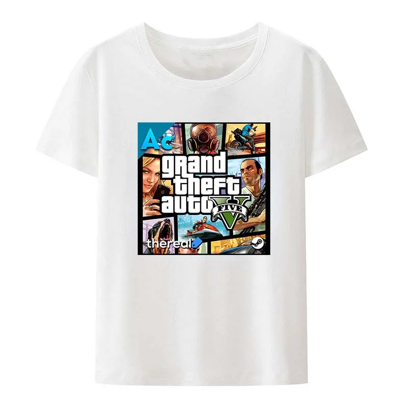 Grote Diefstal Auto Vice City T-Shirt Grand Diefstal Auto 5 Videogame 4 Trilogie V Online 6 Tshirt Voor Man San Andreas Liberty City