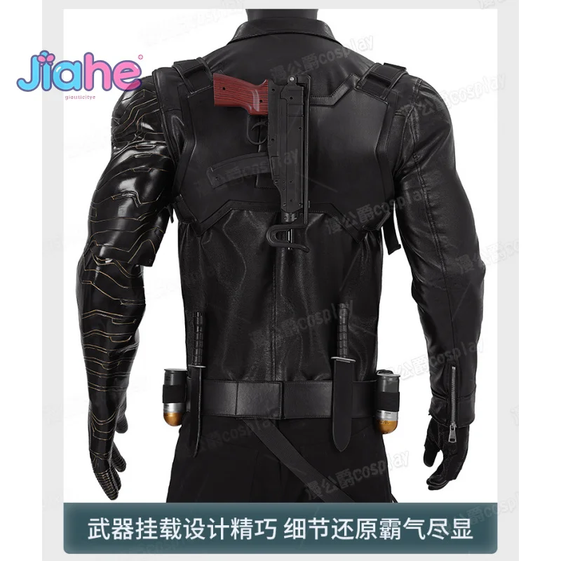 Thunderbolts باكي بارنز تأثيري الشتاء الجندي زي هالوين الرجال الخيال موحدة معطف الدعائم إكسسوارات أحذية صافي مجموعة