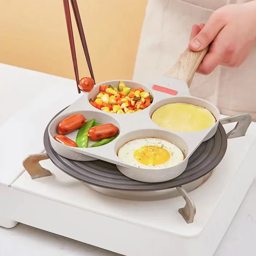 

Four Hole Nonstick Mini 4 Medical Stone Fryer Egg Poacher Pan Nonstick Poacher Skillet Fried Egg Pan Eggs Kitchen Barware
