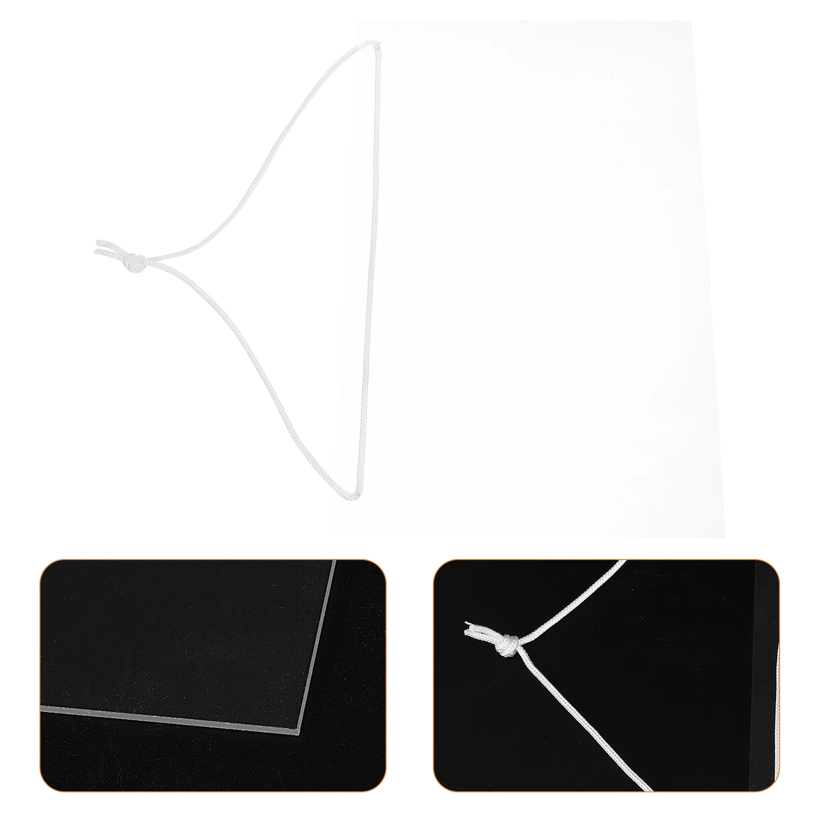 

Portable Erase Board 80cm White Lanyard Acrylic Writing Memo Board for Home Office School Fridge Transparent Note Pad