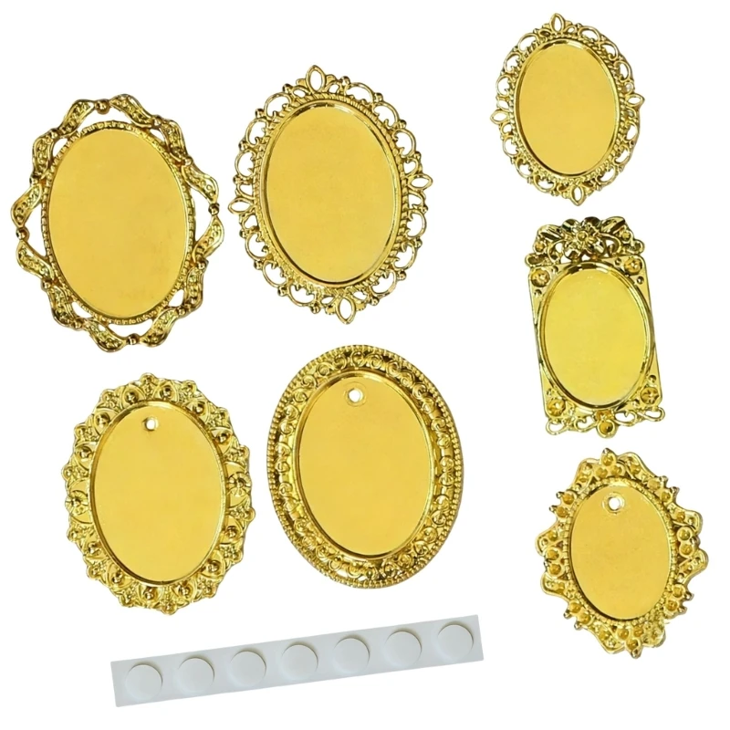 7 Uds. Modelo marco estatuilla, muebles en miniatura, accesorios para casa muñecas para habitación, escena, arreglo