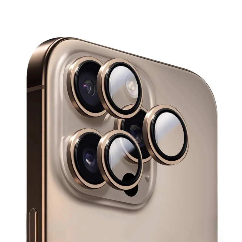 3-1Pcs Metal Camera Protector For 17 Pro Max 13 14 15 16 Pro Max Plus 18 Pro  Alloy Ring With Tempered Glass Back Lens Cover Cap