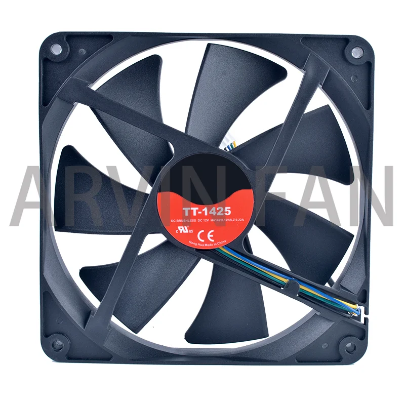 

COOLING REVOLUTION HA1425L12SB-Z 14025 14mm 140mm Fan 140x140x25mm 12V 0.22A Double Ball Bearing Quiet Power CPU Cooling Fan