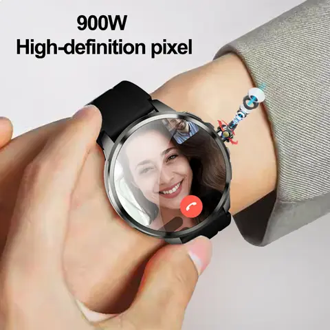 5G Smart Watch 1.95 inch 680*680 AMOLED Screen 8GB+128GB RAM 900W Camera GPS WIFI Google APP Download SIM Card 4G Smartwatch+Box