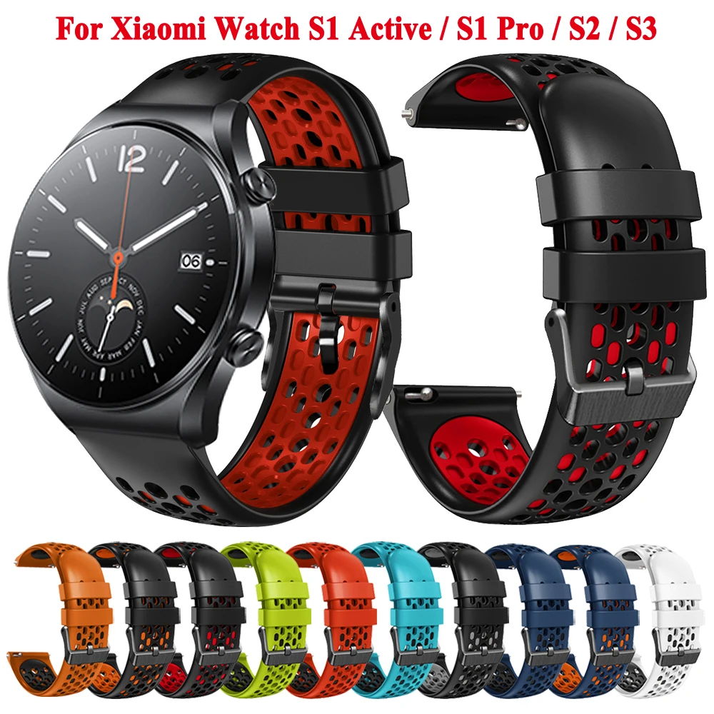 22mm Silicone Strap For Xiaomi Watch S1 Active/Xiaomi Watch 2 Pro Smartwatch Accessories Bracelet For Xiaomi Watch S3 S2 S1 Band