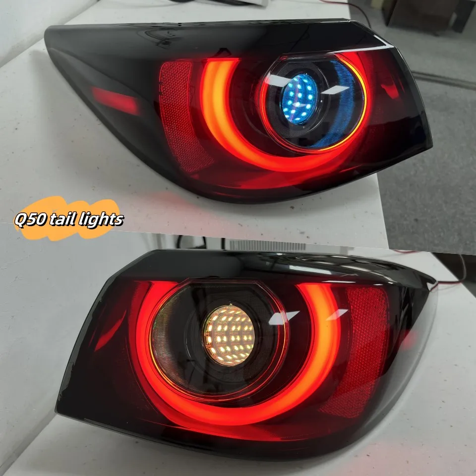 

Red Smokey Led Tail Light Back Light New Arrival For INFINITI Q50 V2 Deep-set 2014-2017 2018+