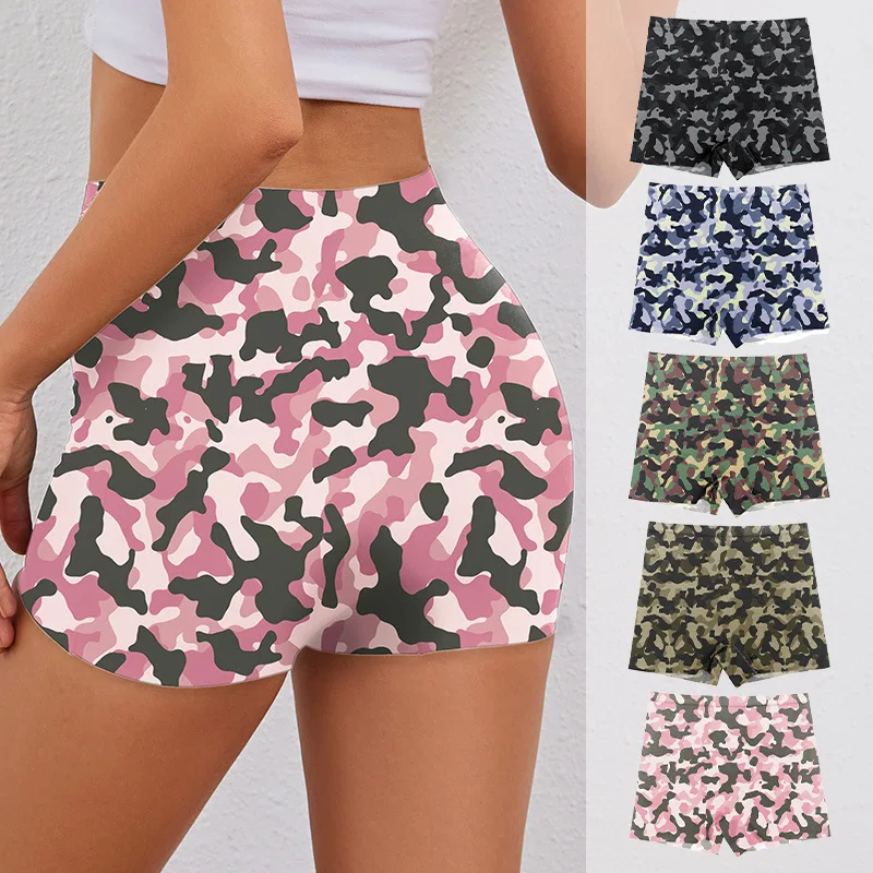 

Women's Underwear Camouflage Printed Boxer Breathable Mid-rise Lingerie Sexy Boyshorts Seamless Briefs Underpants Safety Pants