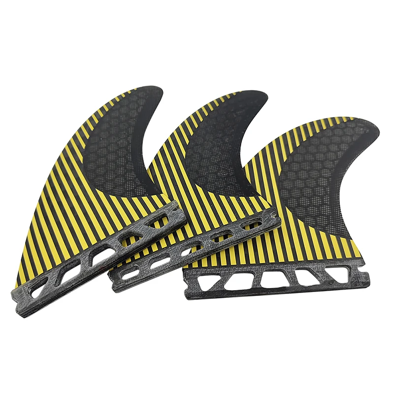 UPSURF FUTURE Fins M/L Tri Fins Set Honeycomb Carbon Fiber Thruster Surfboard Fins Single Tabs Surf Fins For Shortboard,Funboard