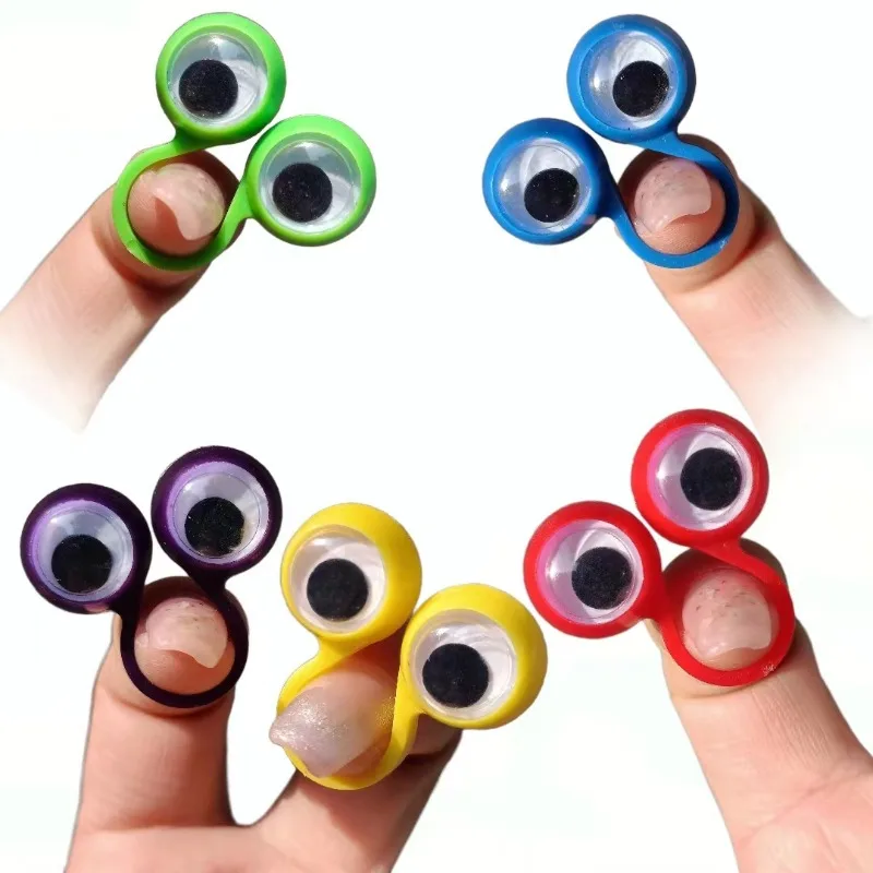 

5-20PCS Mini Finger Activity Eye Ring Party Funny Finger Teasing Eye Teasing Kids Stress Relief Sensory Toys Kids Pinata Filler