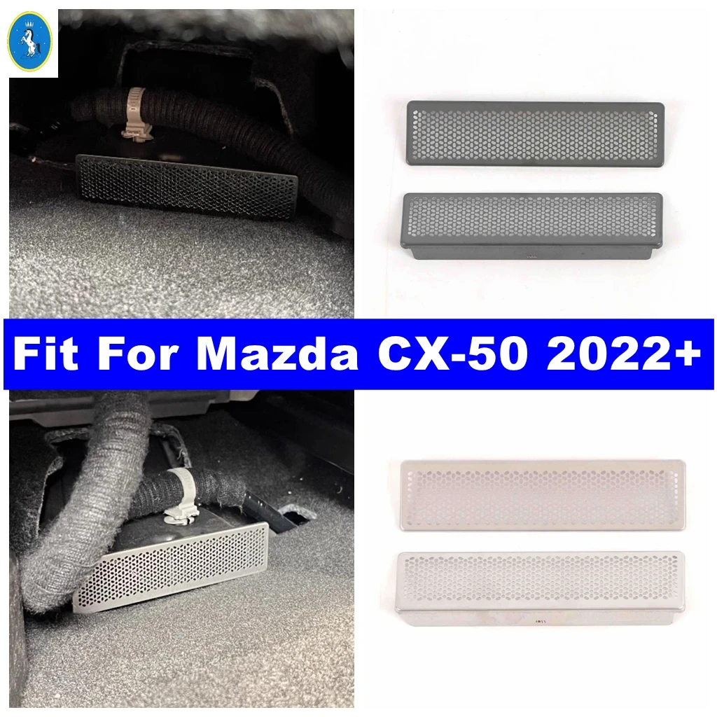 

Car Air Outlet Cover Air Exhaust Cover Under Rear Seat Air Exhaust Fit For Mazda CX-50 2022 2023 2024 Black / Silver Accessories