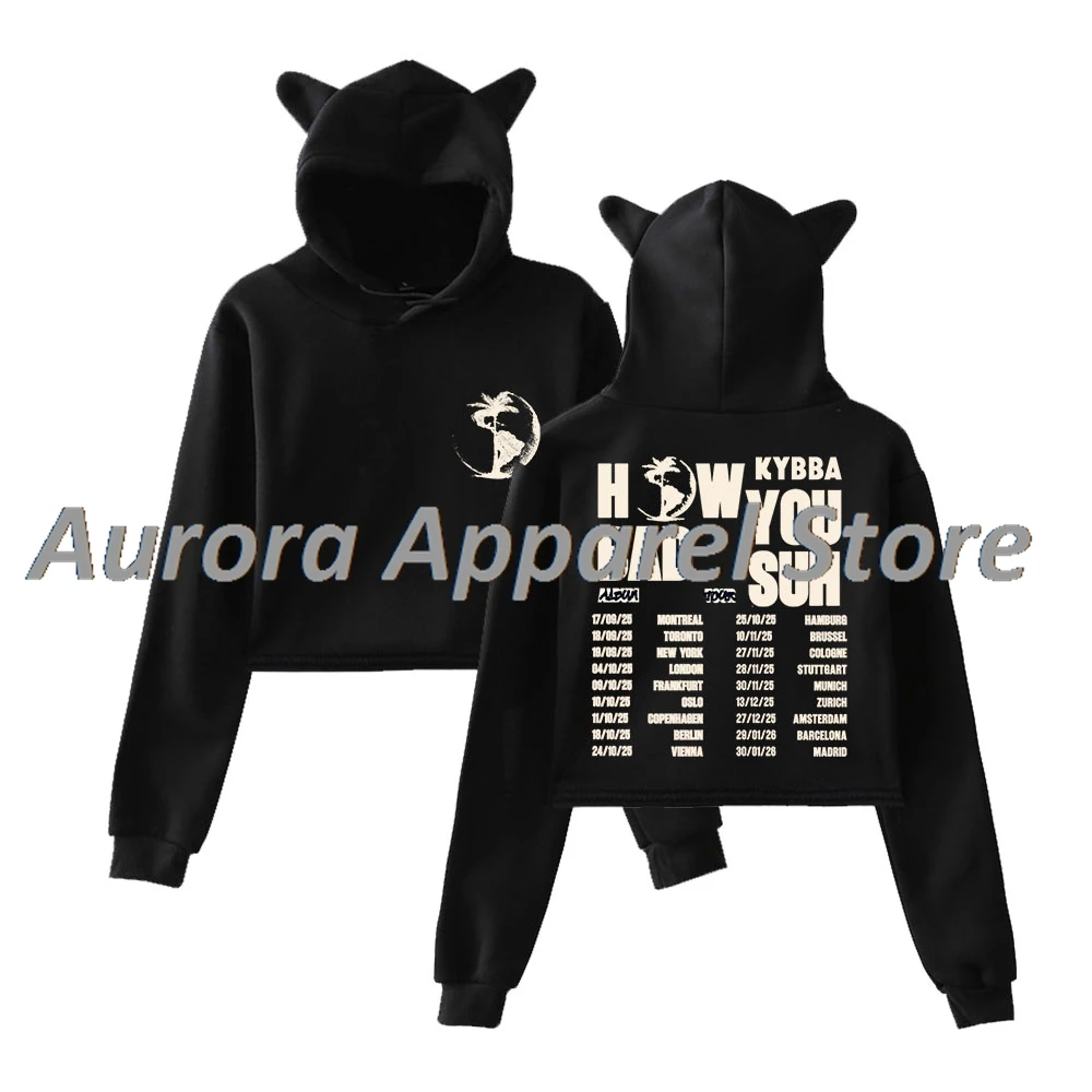 

Kybba How You Bad Suh Tour 2022, пуловер, женская толстовка с кошачьими ушками, женская одежда с длинными рукавами