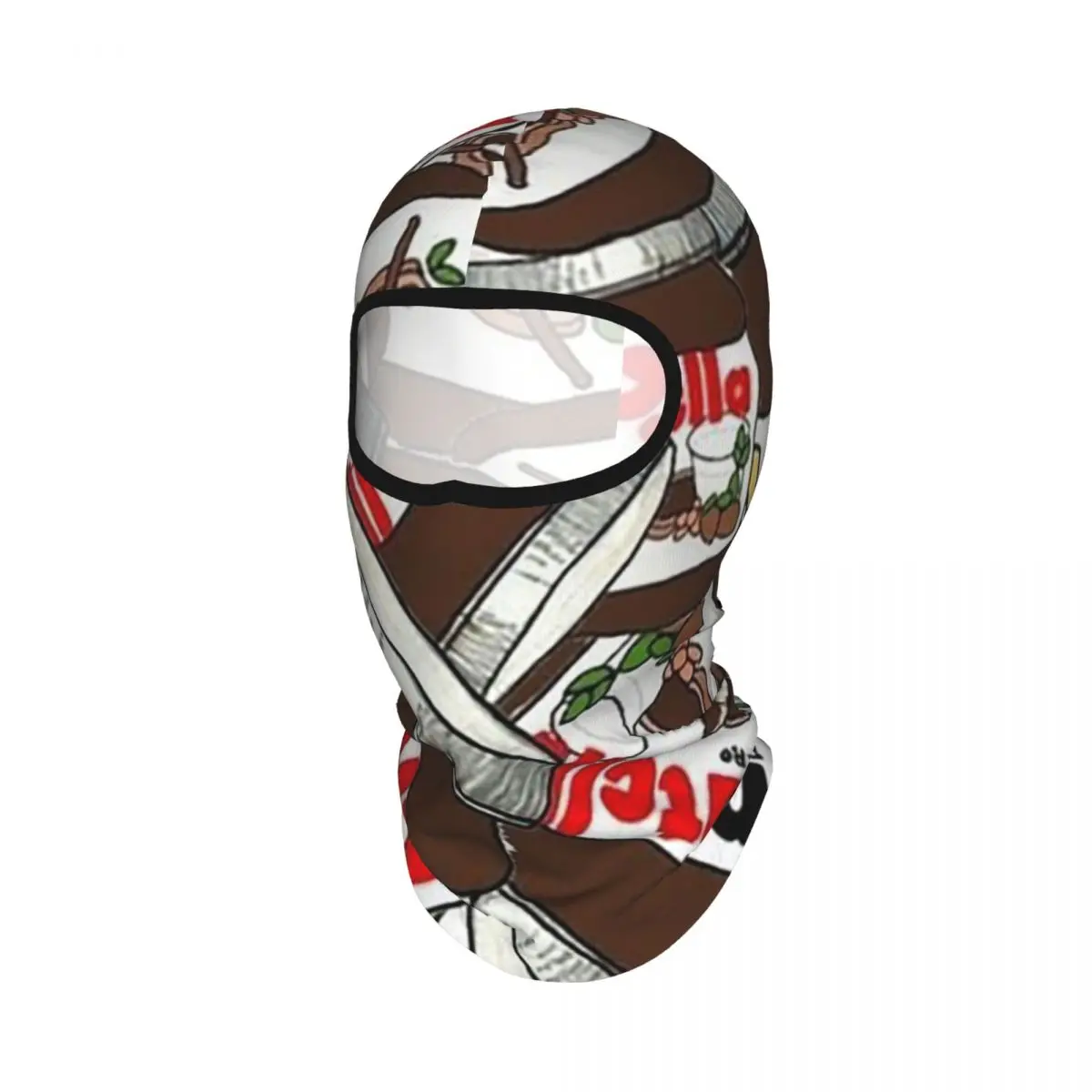 Jar Of Nutella Chocolate Breathable Thin Balaclava Full Face Mask Sun Protection Neck Gaiter For Motorcycle Fishing Outdoor