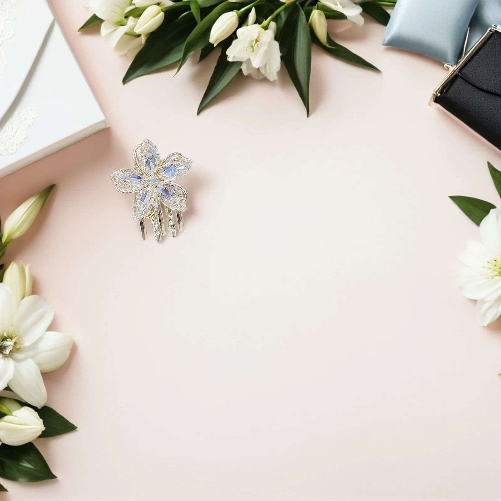 

3 шт., мини-заколки для волос с цветком, кристаллический дизайн, маленькая застежка, женские зажимы для челюстей, элегантные аксессуары для укладки волос, зажим с цветочным когтем