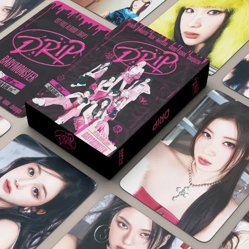 55pcs/set Kpop BABY MONSTER Lomo Cards New Photo Album DRIP