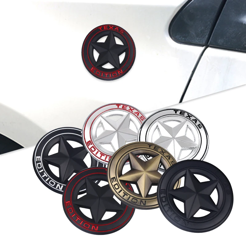Autocollant métallique décoratif avec emblème pentagramme 3D, édition TEXAS, pour Jeep Ranegade Patriot Wrangler YJ JK Grand Cherokee Compass