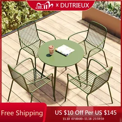 Metal Balcony Garden Furniture Sets Patio Minimalist Nordic Italian Garden Furniture Sets Designer Backyard Mueble Decorations