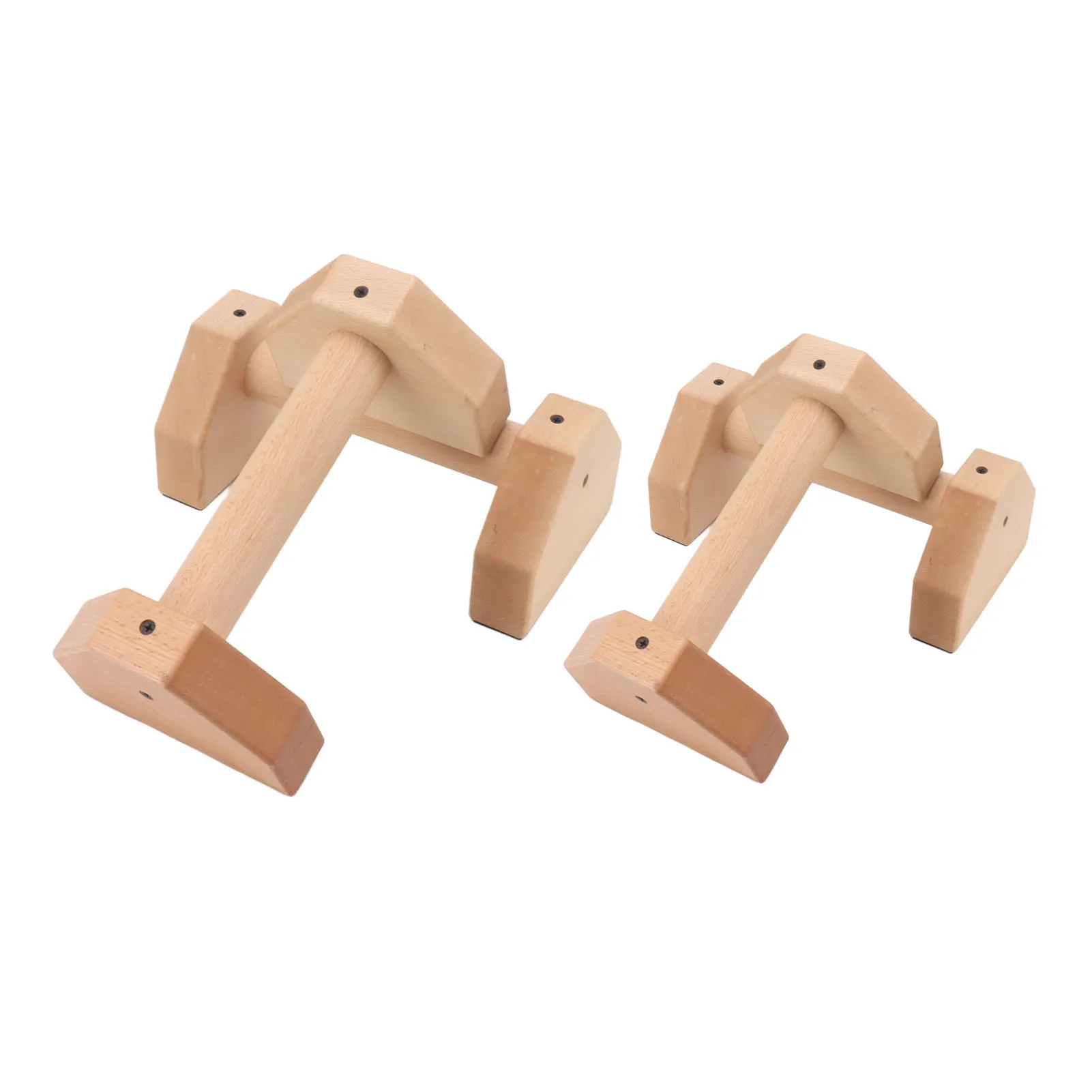 2Pcs Wooden Push Up Handles Anti Slip Pushup Bar Handstand Parallettes  for Indoor Outdoor Push Up Handles for Floor Wooden