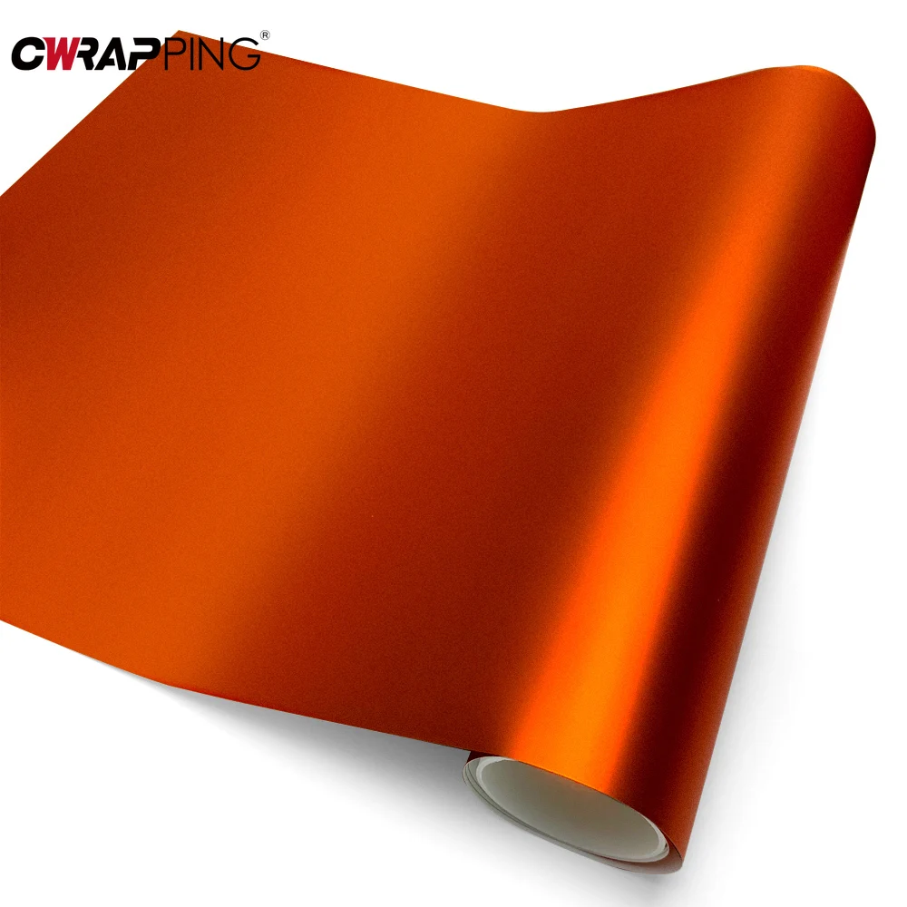 Sunset Orange Car Wrap Vinyl for Motorcycle Helmets Matte Supplies Car Wrapping Film Vehicle Decoration Body Covering Sticker - view 2