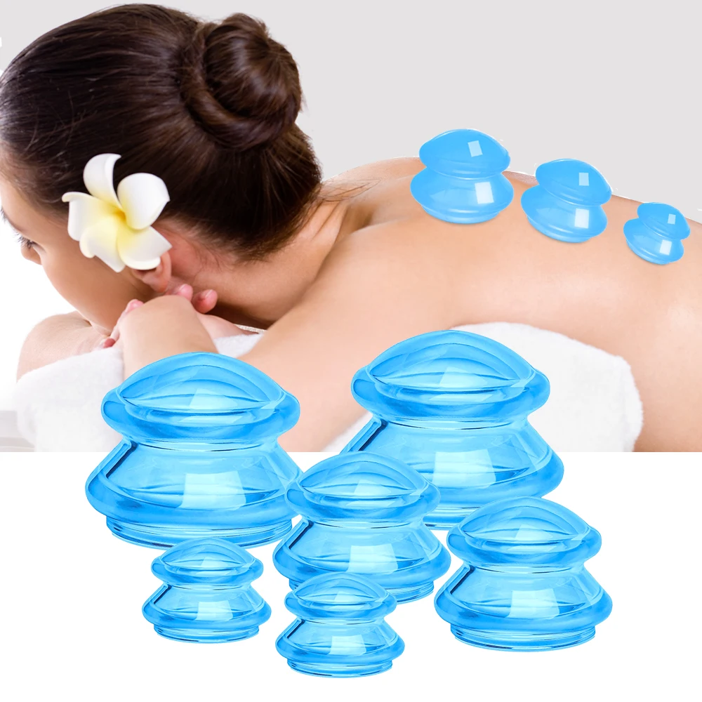 

Silicone Jars Vacuum Cupping Therapi Set Ventosa Suction Cup Massage Body Cups Anti-Cellulite Cans Massager For Face Health Care