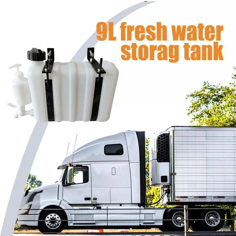 9L Truck FreshWater Tank RV Water Holding Tank With Spigot Water Jug Water Carrier Utility Water Tank For Outdoor Camping Hiking