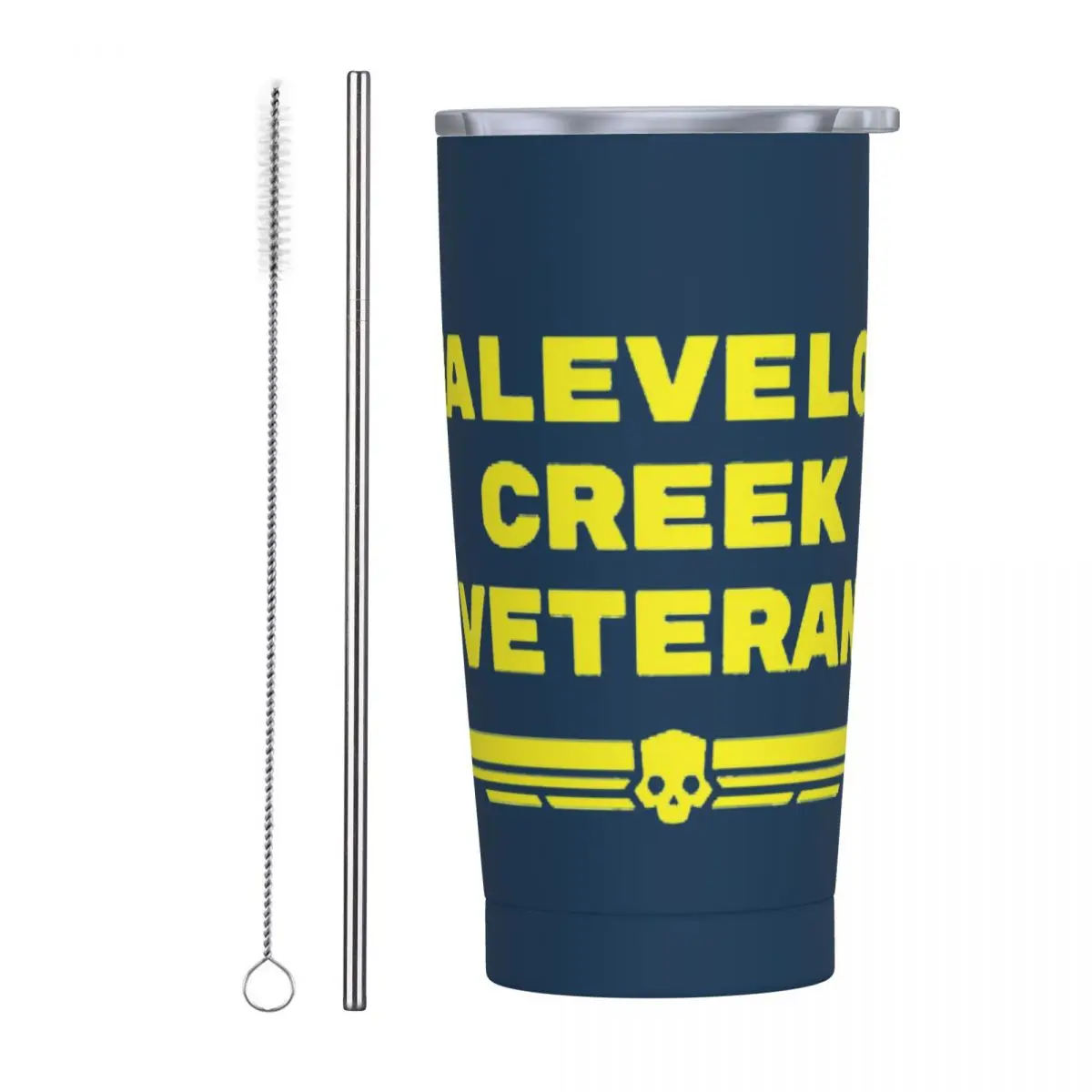 Helldivers - Malevelon Creek Veteran Stainless Steel Tumbler Vacuum Insulated Mug Thermal Cold Bottle Straws With Lid 20oz