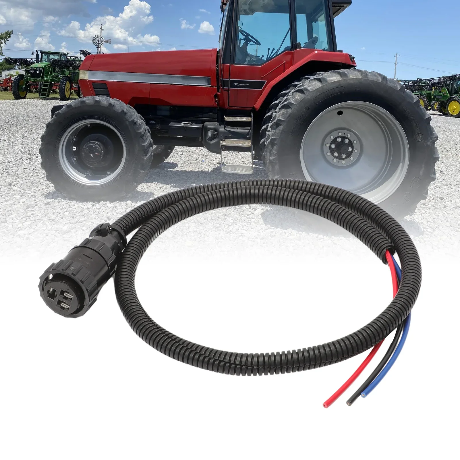 

3 Pin Auxiliary Cable Fit for John Deere Ford Case-IH Cotton Picker CPX420 Combinev 2144 Tractor 187103A1 86511459 RE37651 AP459