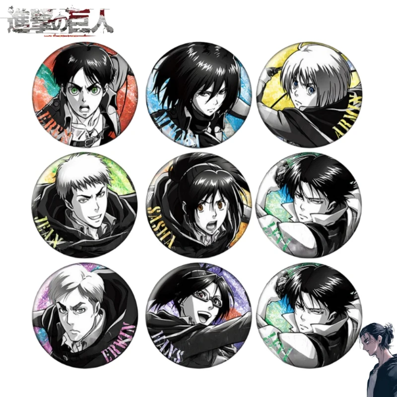 

Атака Титанов Эрен Йегер Микаса Акерман, креативный изысканный значок по периметру фильма, подвеска, универсальная массивная мультяшная брошь