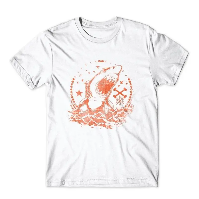 

Хлопковая футболка премиум-класса Shark waves 100, НОВИНКА