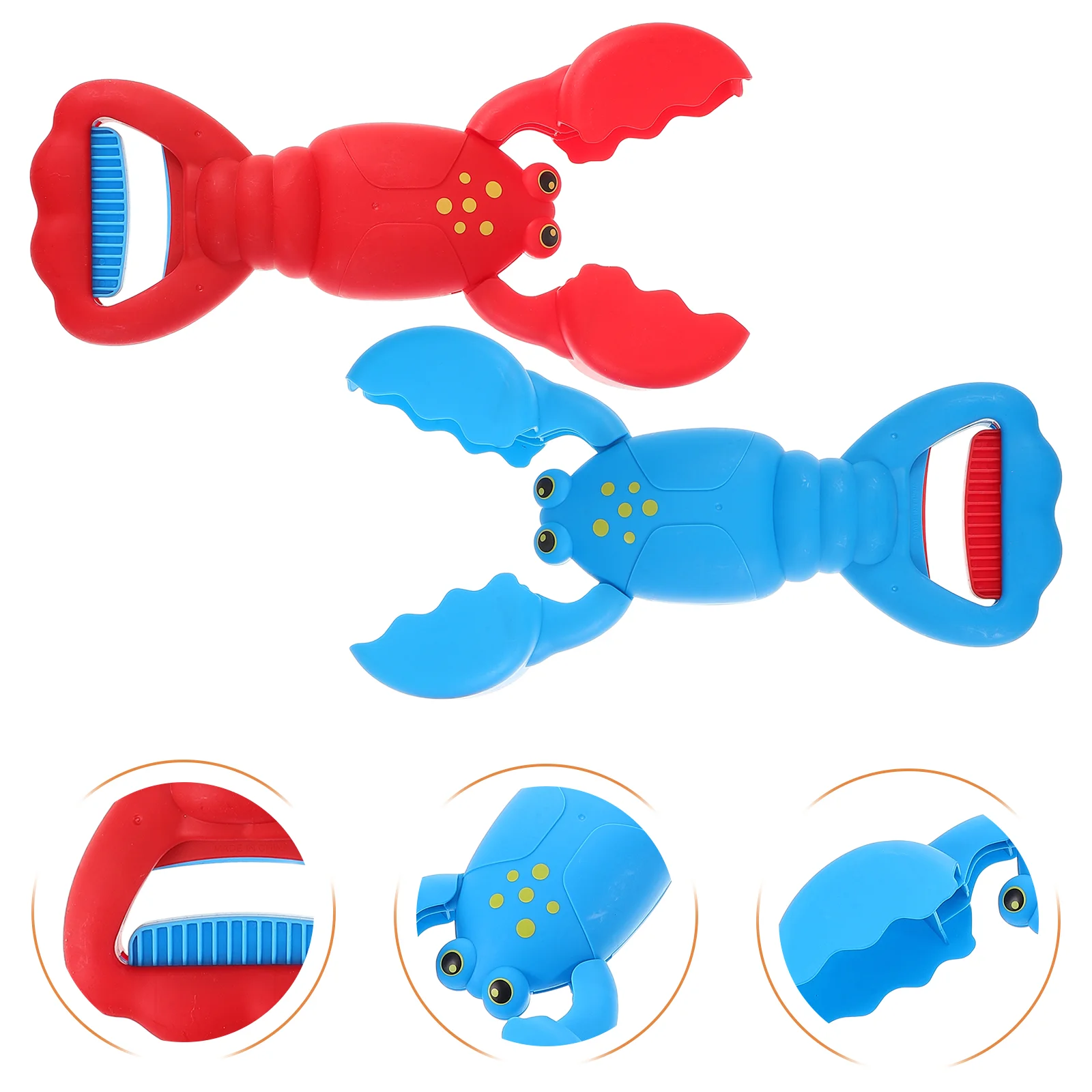 2 ชิ้นกุ้งก้ามกรามคว้าของเล่น Sandbox Digger Grabber ผู้ใหญ่ Crab Claw Beach Claws พลาสติก Seaside