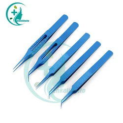 1pcs Titanium Hair Transplant Implanter Electronic Forceps Fue Hair Transplant Tweezer Tweezers Straight/Angle Forceps